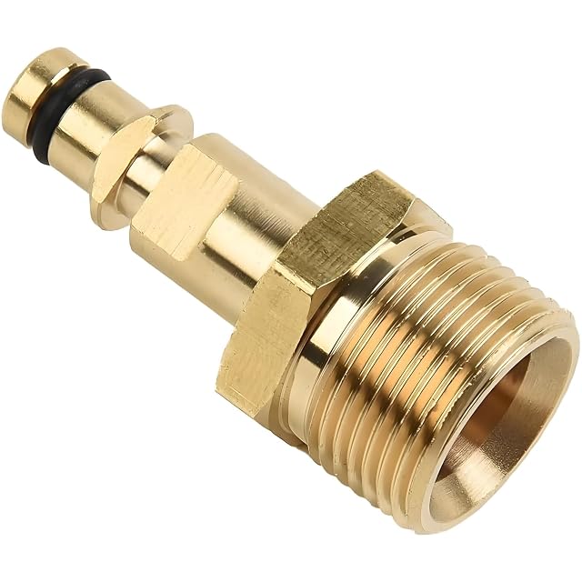 Gammaeon M22 brass quick coupler adapter for pressure washers, product photograph