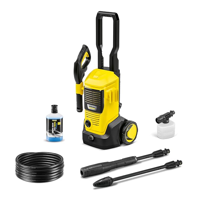 Kärcher K 5 FJ pressure washer with Vario Power lance and dirt blaster, product photograph