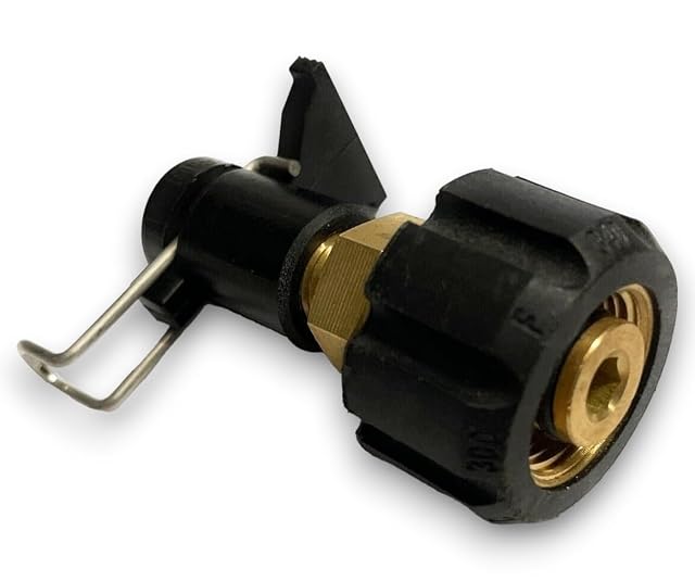 M&M Smartek adapter, Nilfisk Click and Clean to M22 female thread, product photograph